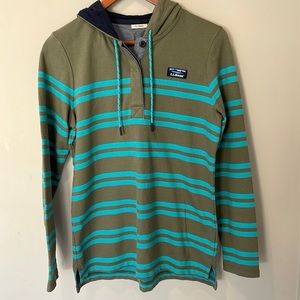 LLBean Rugby Stripe Hoodie